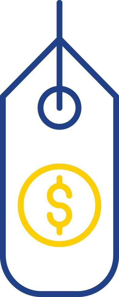 Dollar Sign Line Two Color Icon vector