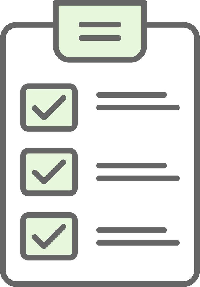 Checklist Fillay Icon vector