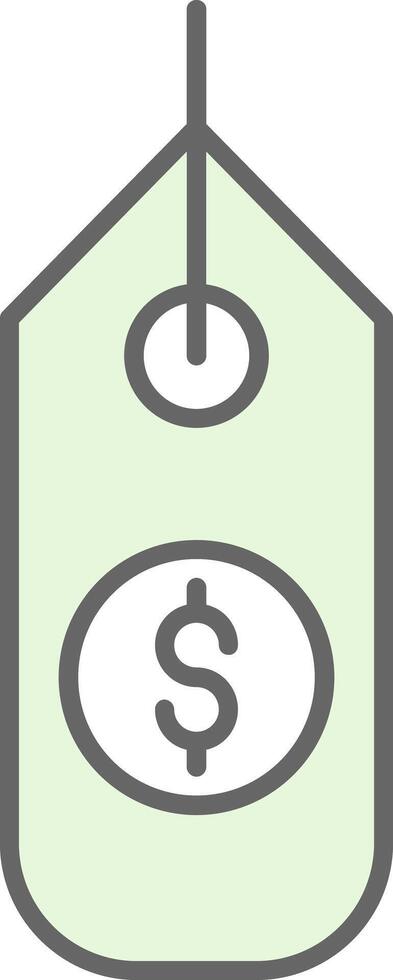 Dollar Sign Fillay Icon vector