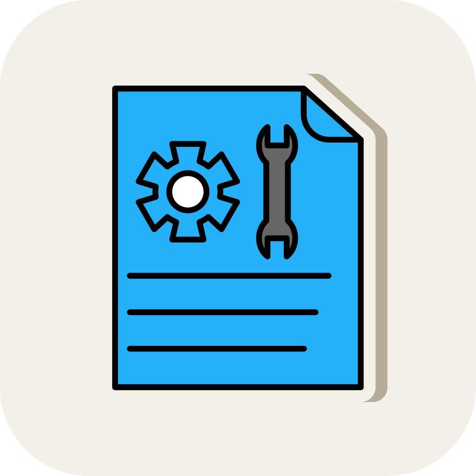 Technical Support Line Filled White Shadow Icon vector