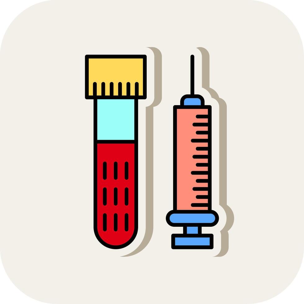 Injection Line Filled White Shadow Icon vector