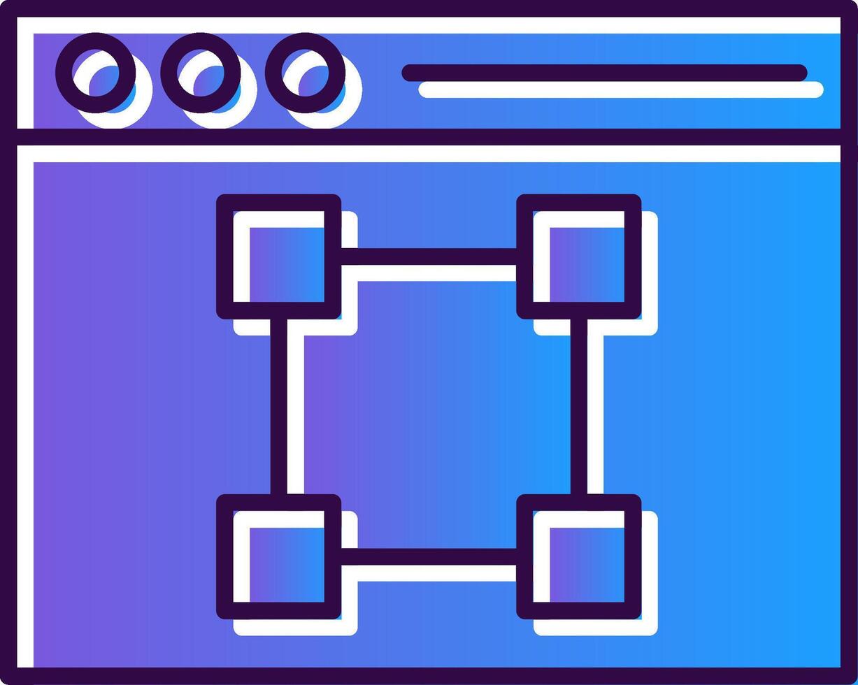 Text Editor Gradient Filled Icon vector