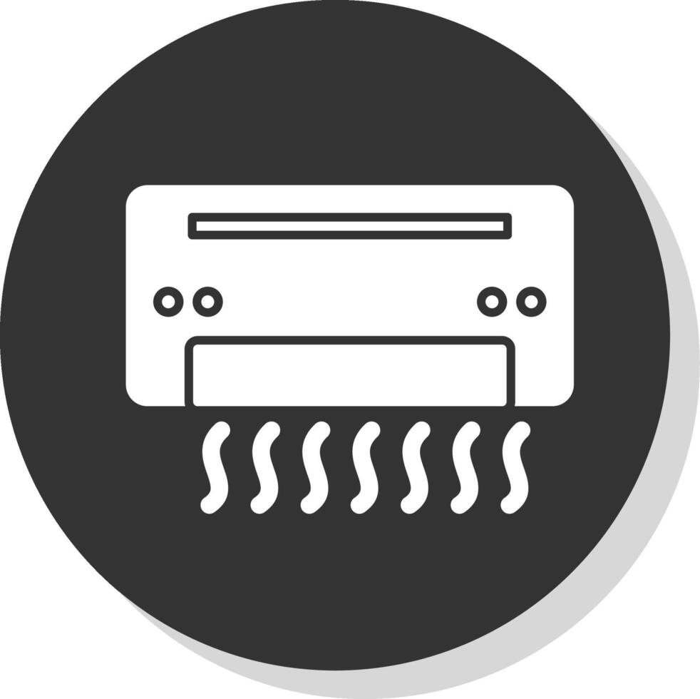 Air Conditioner Glyph Grey Circle Icon vector