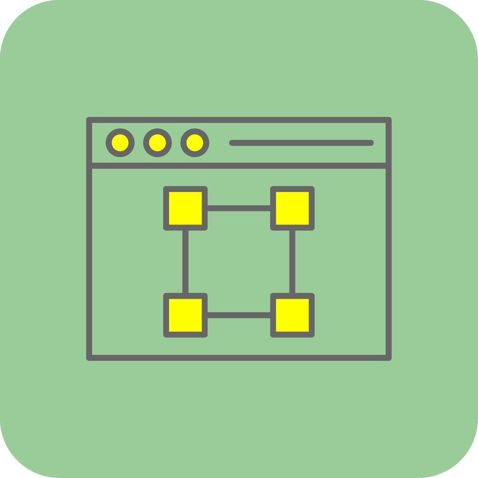 Text Editor Filled Yellow Icon vector