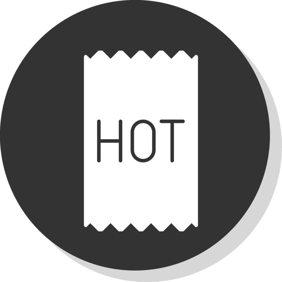 Hot Glyph Grey Circle Icon vector