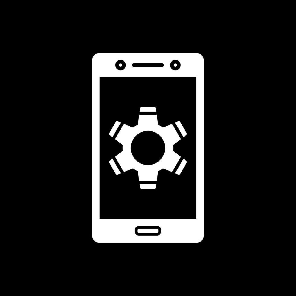 Setting Glyph Inverted Icon vector