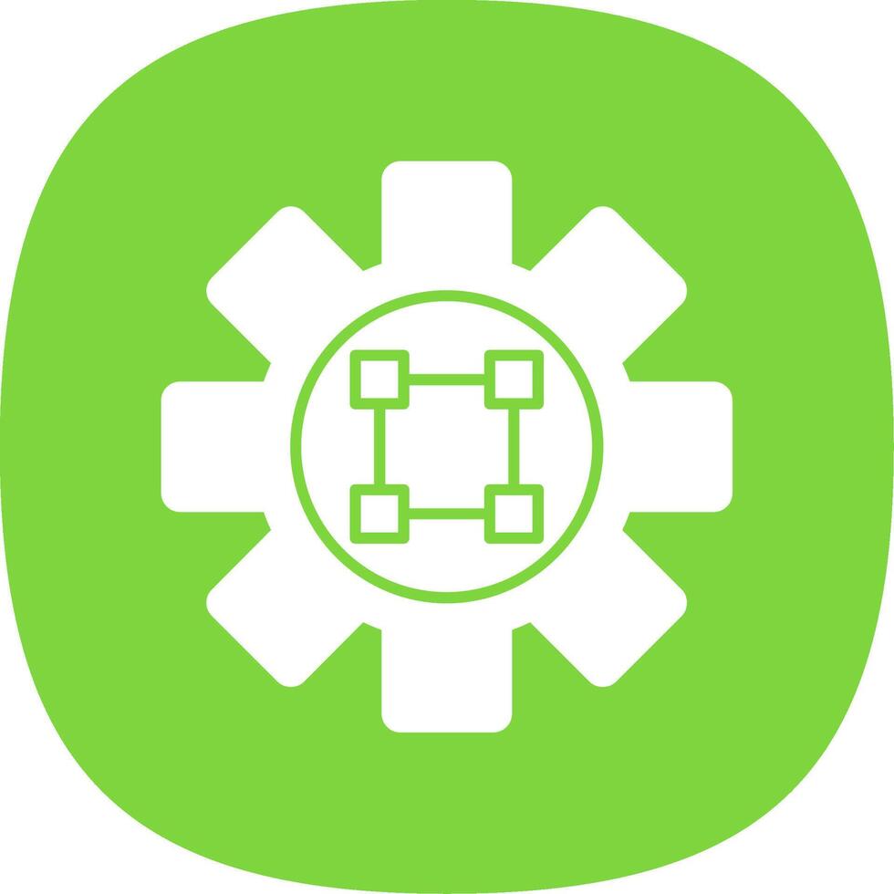 Text Editor Glyph Curve Icon vector