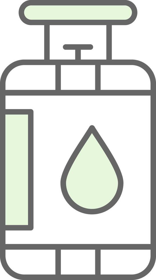 gas cilindro relleno icono vector