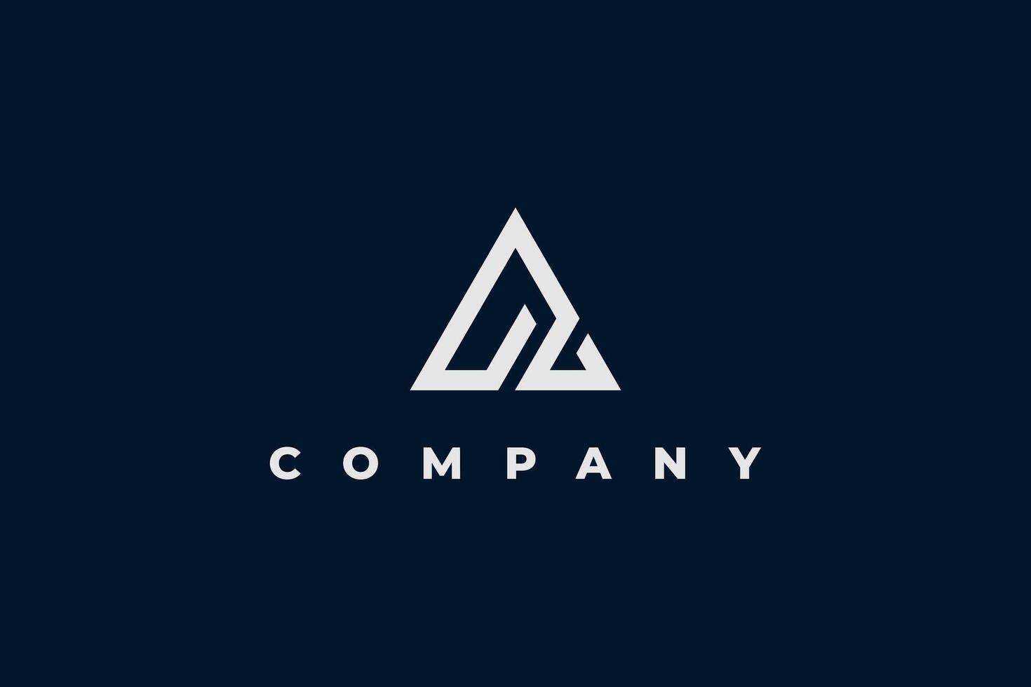 modern abstract triangle and pyramid logo vector