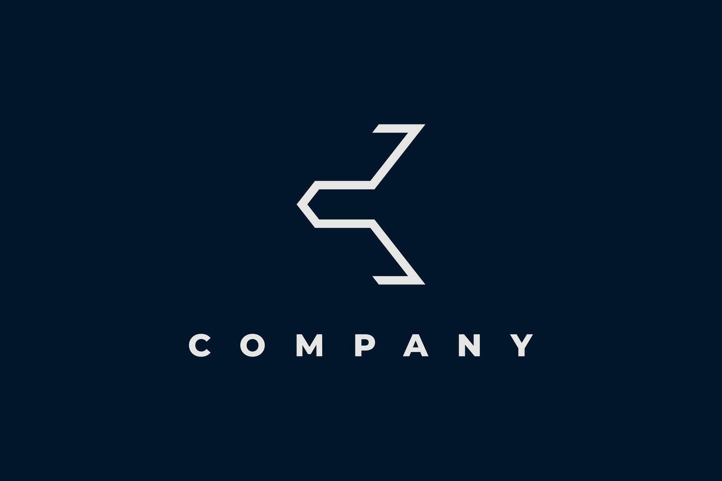 letter c and arrow modern logo vector