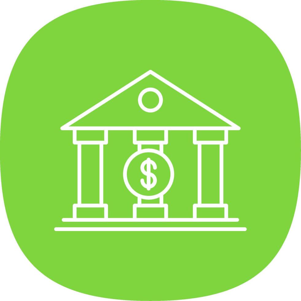 Bank Line Curve Icon vector