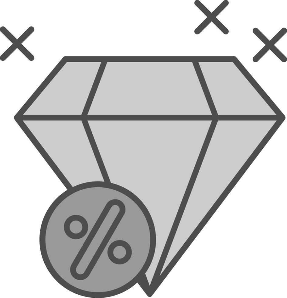 Diamond Fillay Icon vector