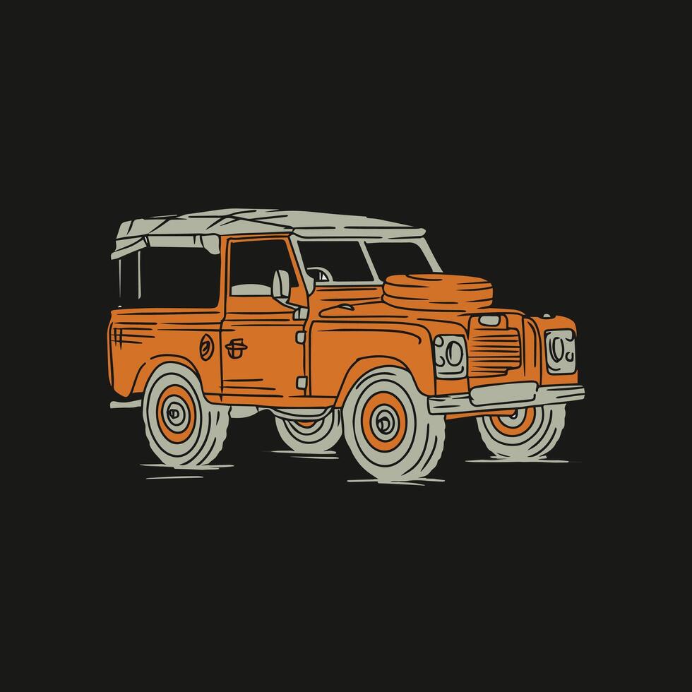 4X4 Car Illustration vector