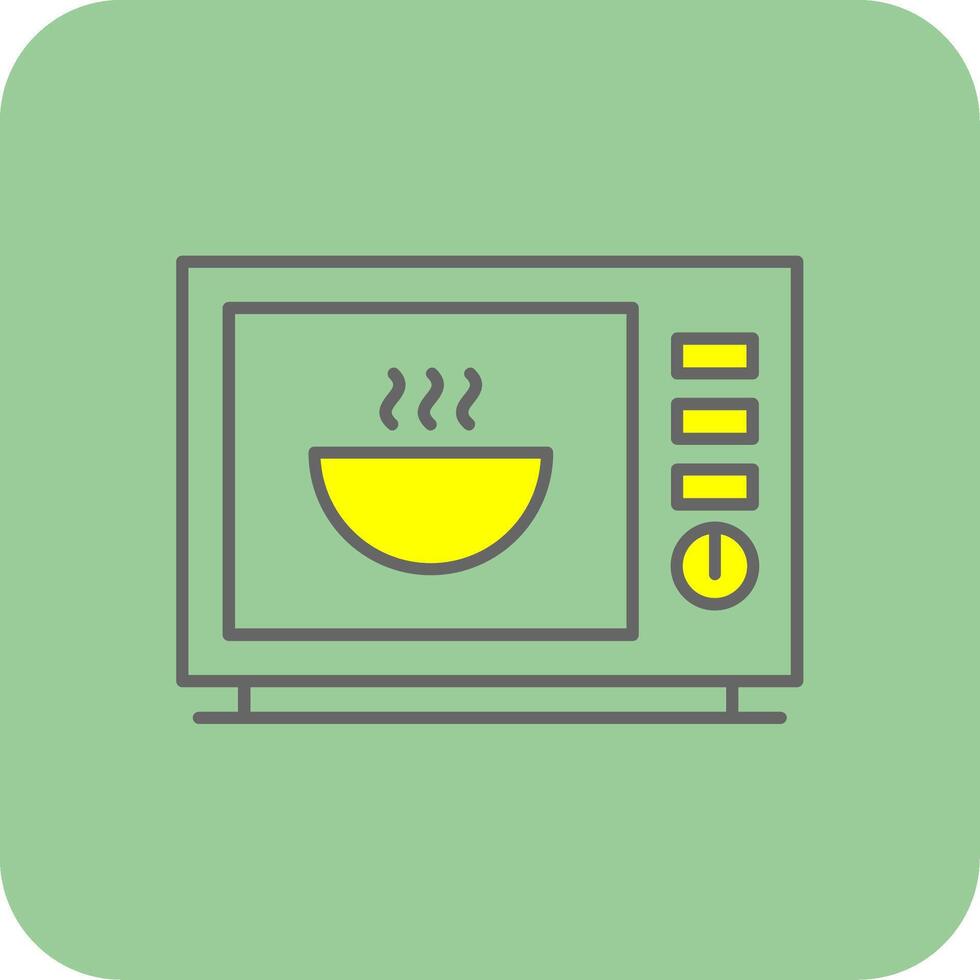 Microwave Filled Yellow Icon vector