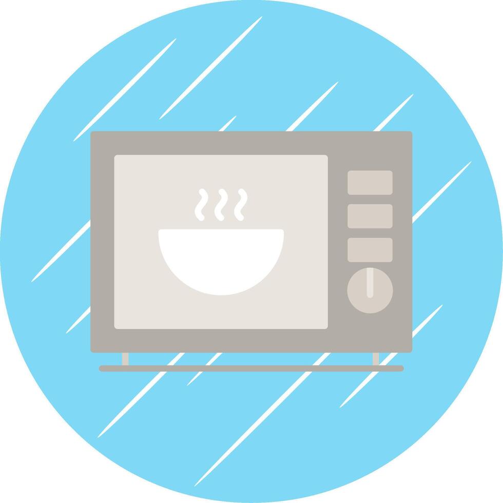 Microwave Flat Blue Circle Icon vector