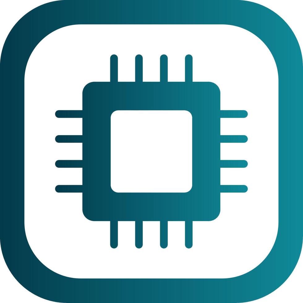 Circuit Board Glyph Gradient Round Corner Icon vector