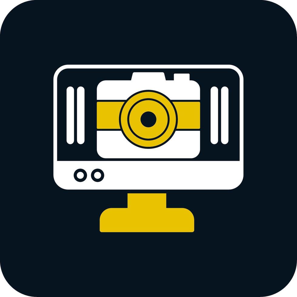 Camera Glyph Two Color Icon vector