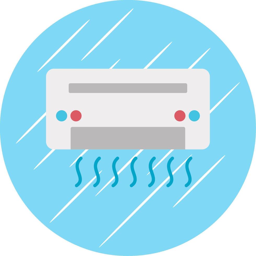 Air Conditioner Flat Blue Circle Icon vector