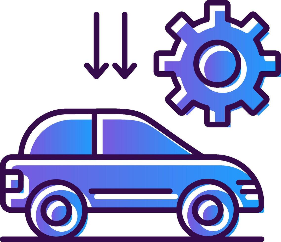 Car Settting Gradient Filled Icon vector