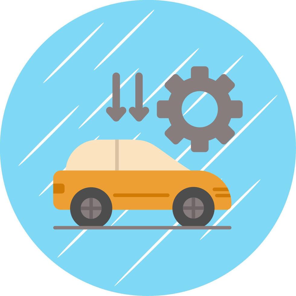 Car Settting Flat Blue Circle Icon vector