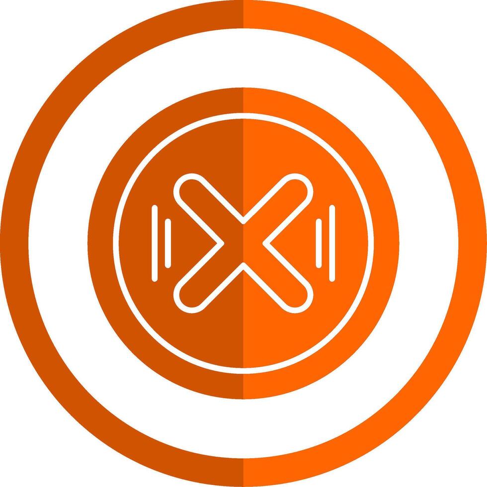Cancel Glyph Orange Circle Icon vector