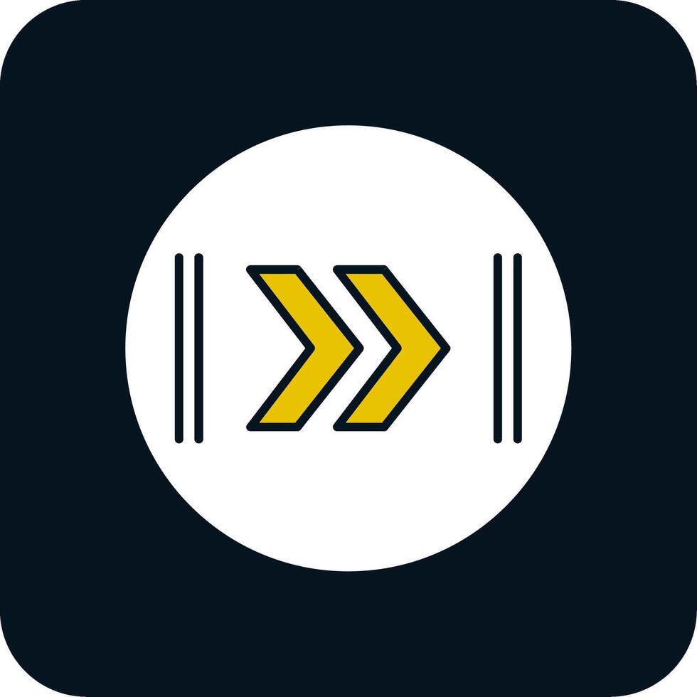 Fast Forward Glyph Two Color Icon vector