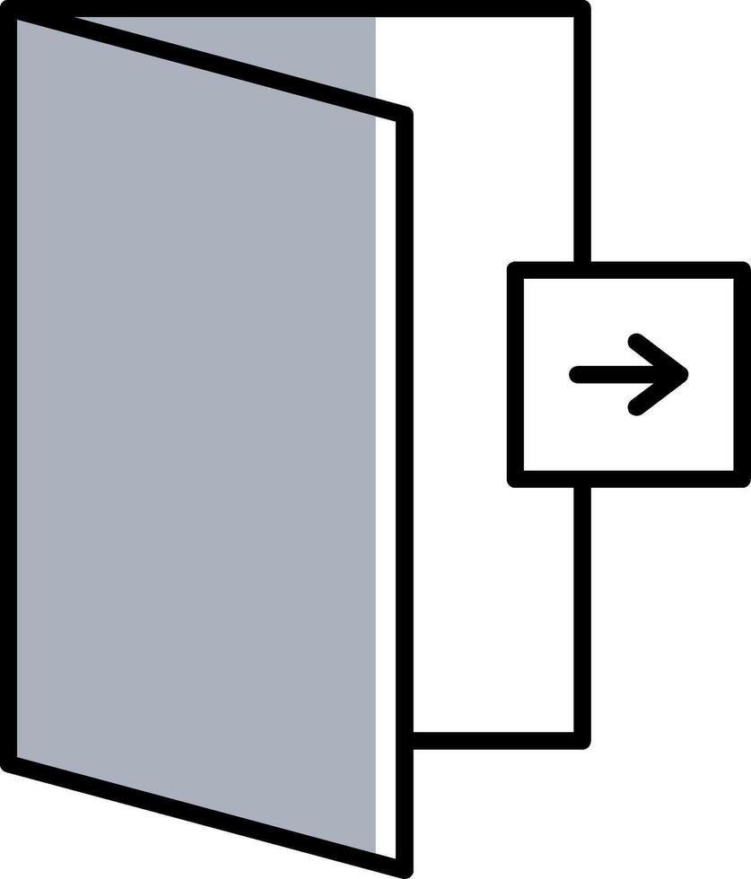 Logout Filled Half Cut Icon vector
