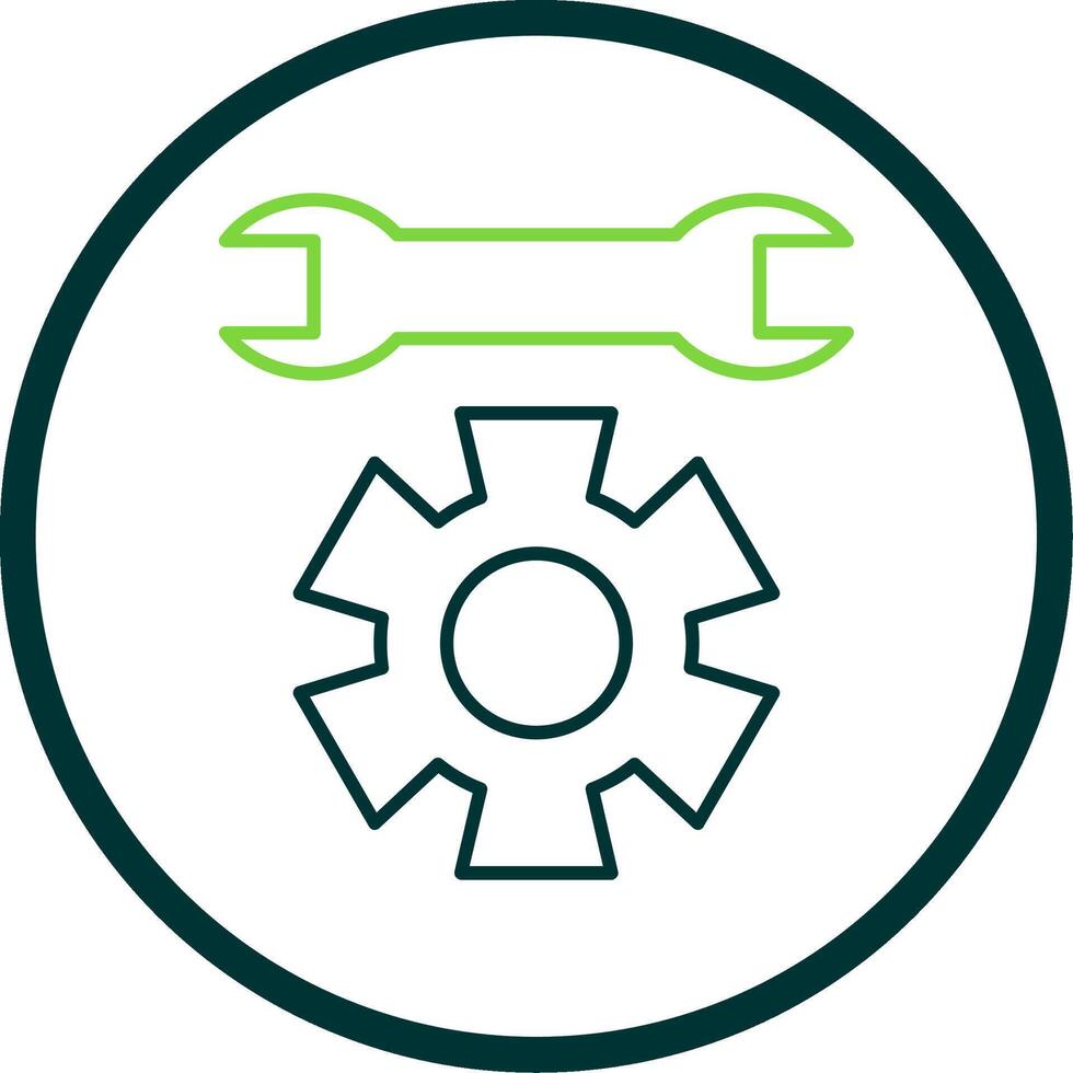 Technical Support Line Circle Icon vector