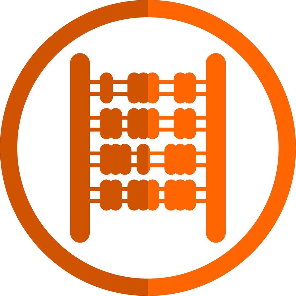 Abacus Glyph Orange Circle Icon vector