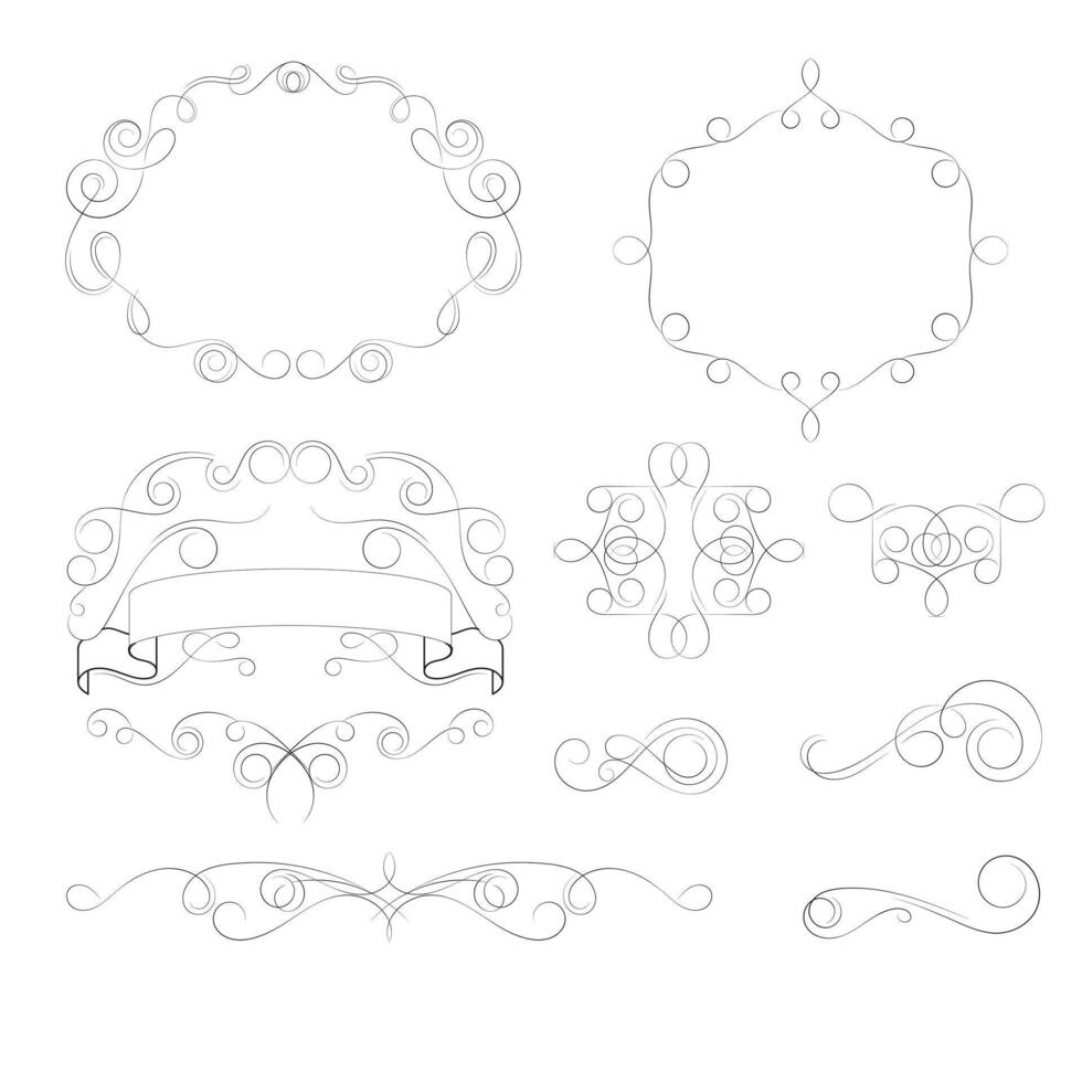 Decorative Ornate Elements and Badges vector