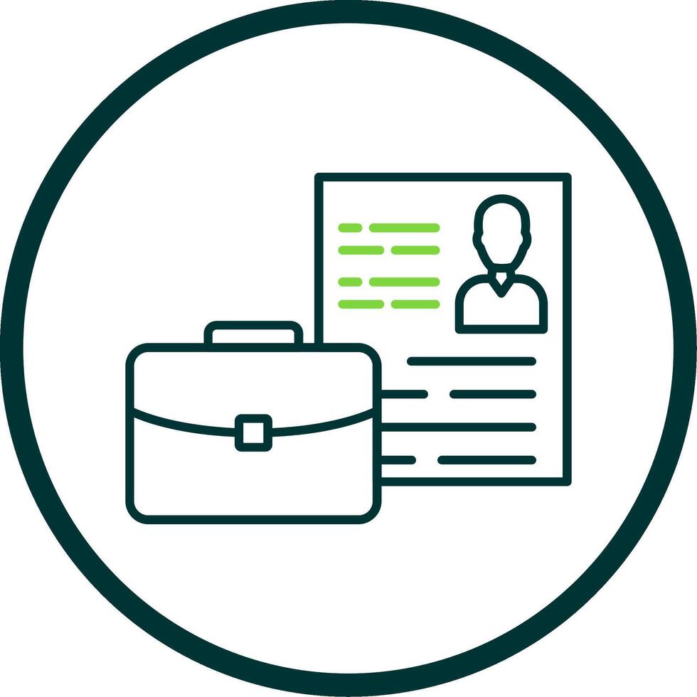 Suitcase Line Circle Icon vector
