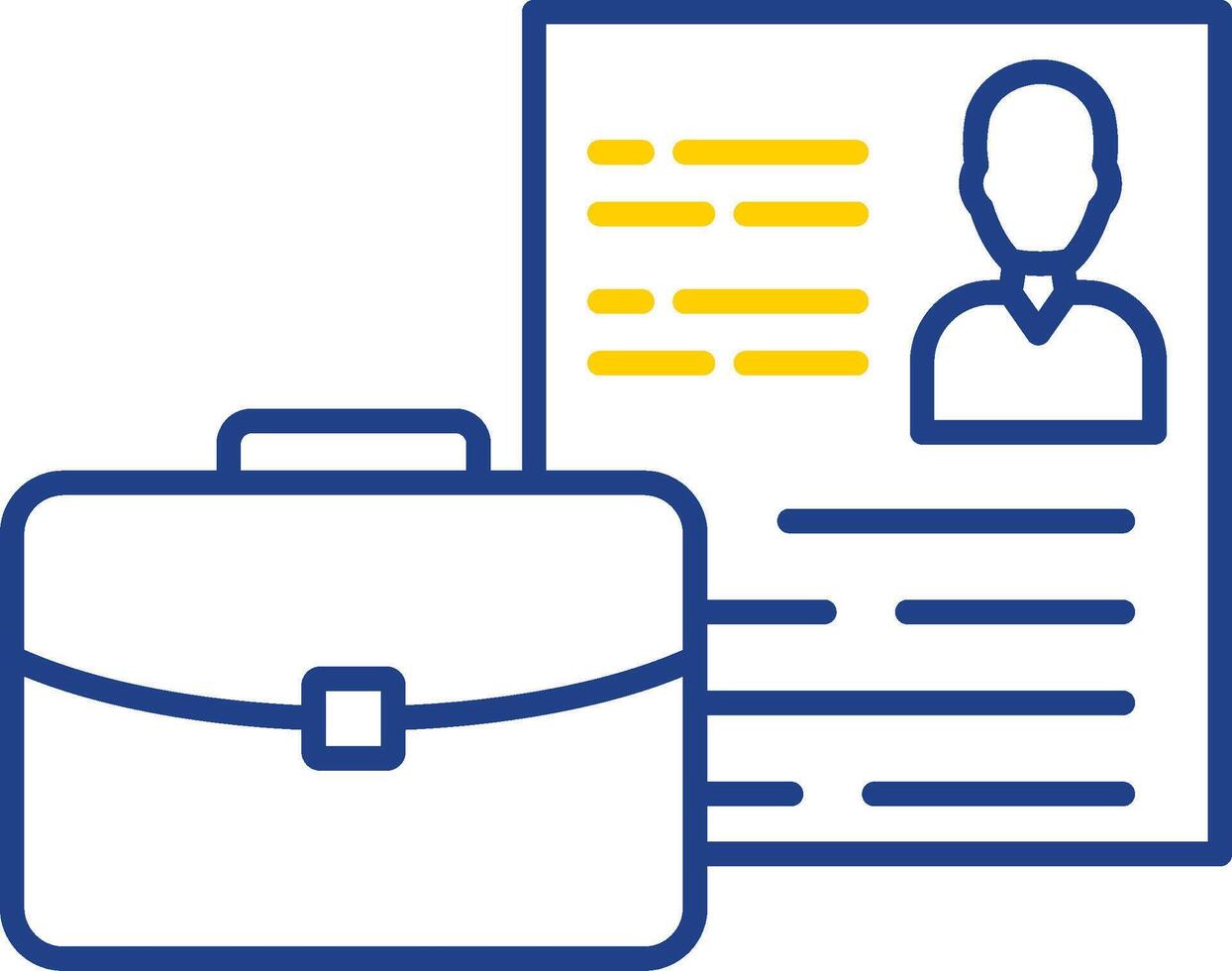 Suitcase Line Two Color Icon vector