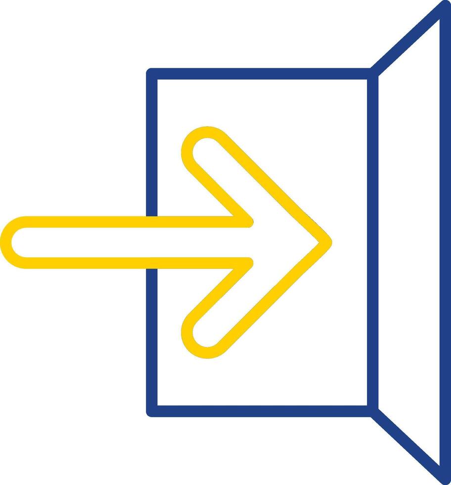 Sign In Line Two Color Icon vector