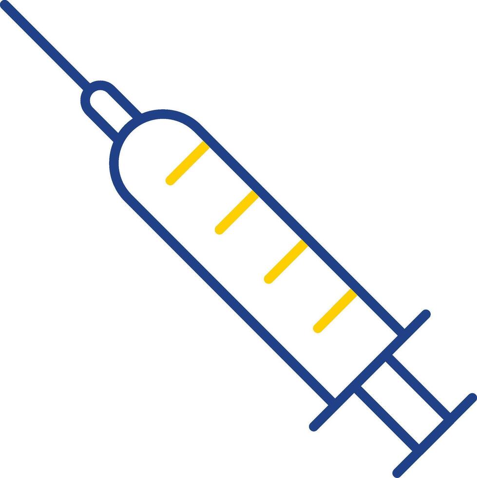 Syringe Line Two Color Icon vector