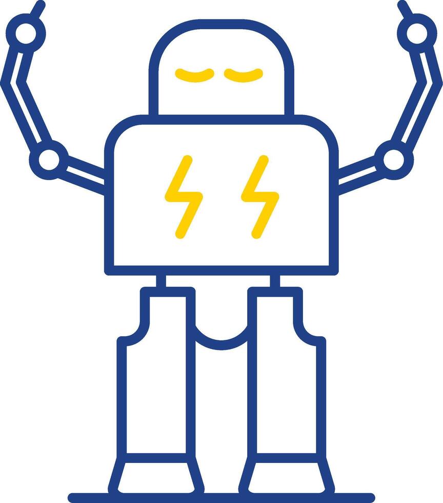 Robotics Line Two Color Icon vector