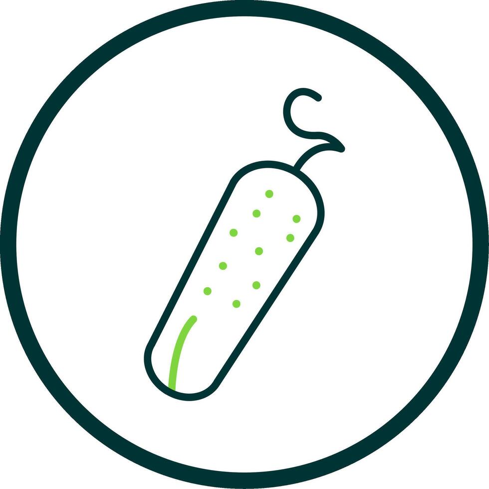 Pickle Line Circle Icon vector