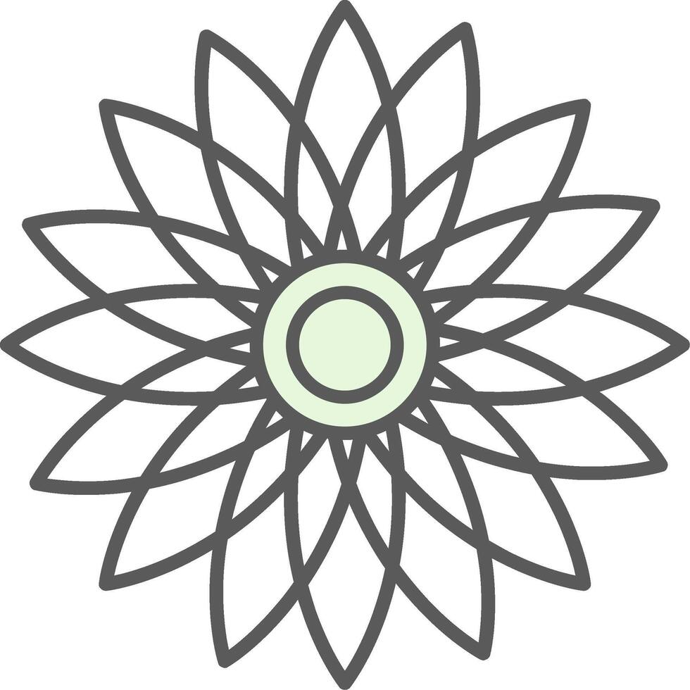 girasol relleno icono vector