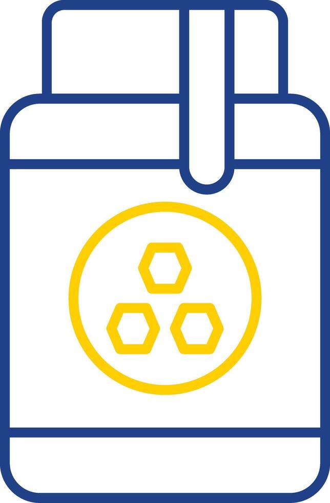 Honey Jar Line Two Color Icon vector