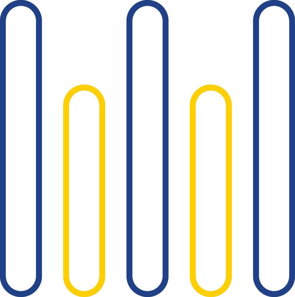 Vertical Align Bottom Line Two Color Icon vector
