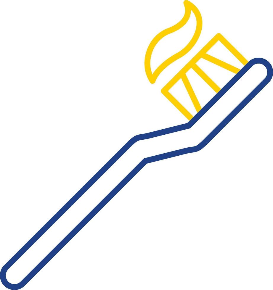 Toothbrush Line Two Color Icon vector