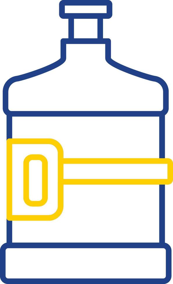 Water Flask Line Two Color Icon vector