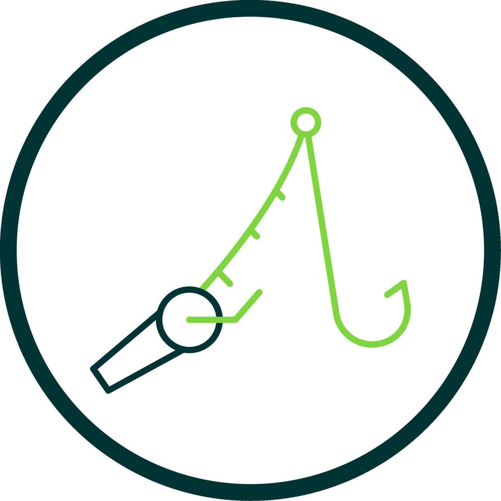 Fishing Line Circle Icon vector