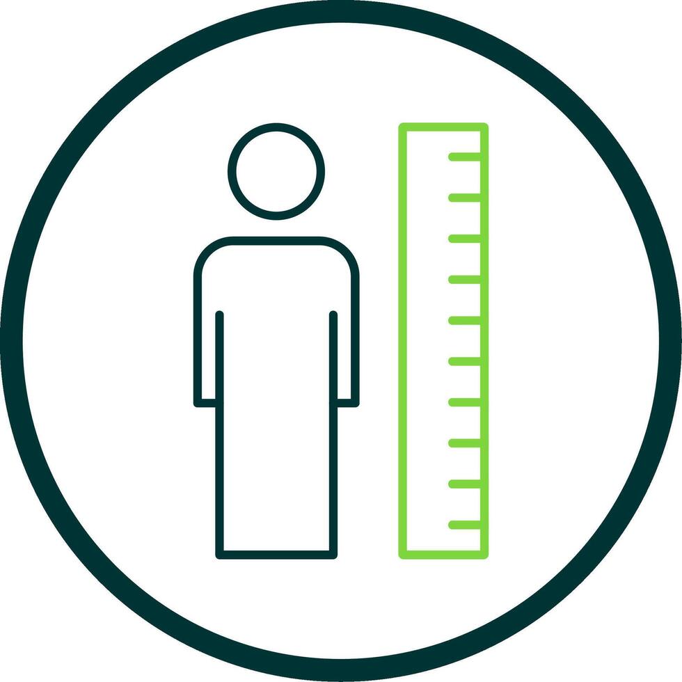 Height Line Circle Icon vector