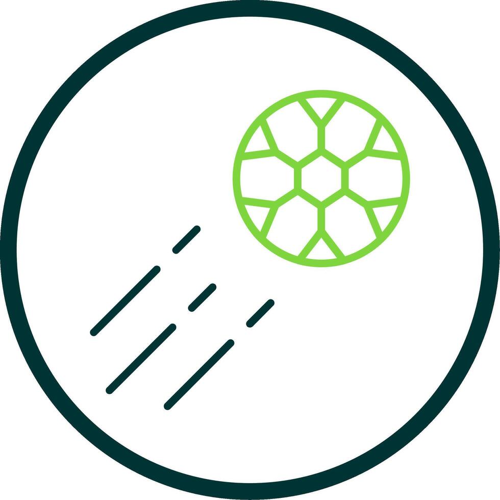 Football Shot Line Circle Icon vector