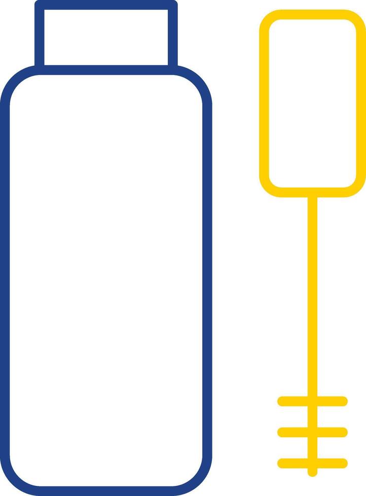 Mascara Line Two Color Icon vector