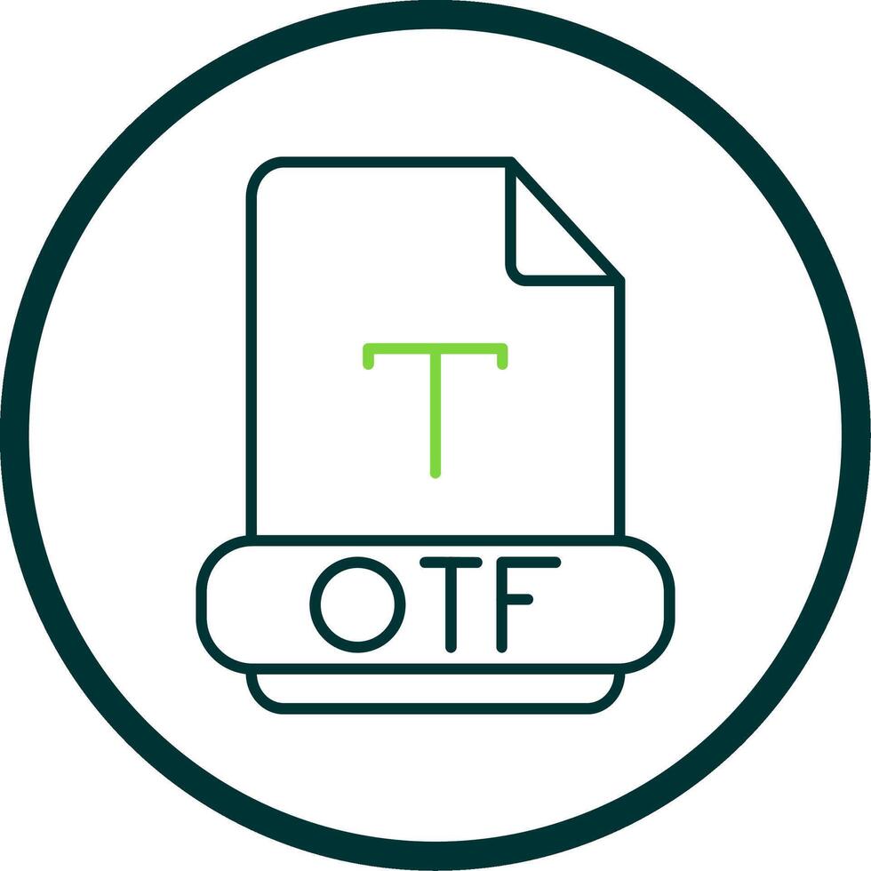 otf línea circulo icono vector