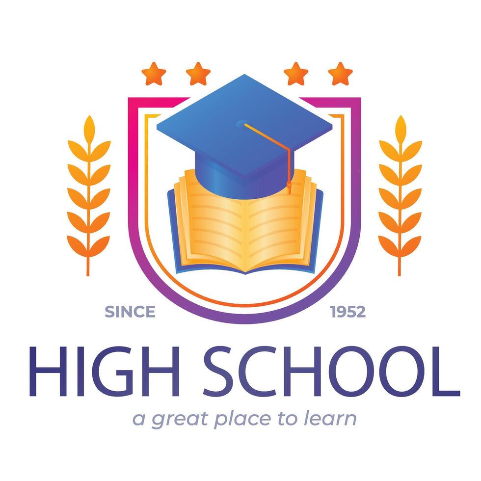 Set of School or College Identity Elements can be used as Logo or Icon in premium quality vector