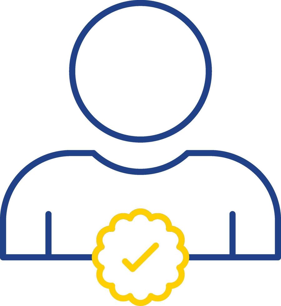 Verified User Line Two Color Icon vector