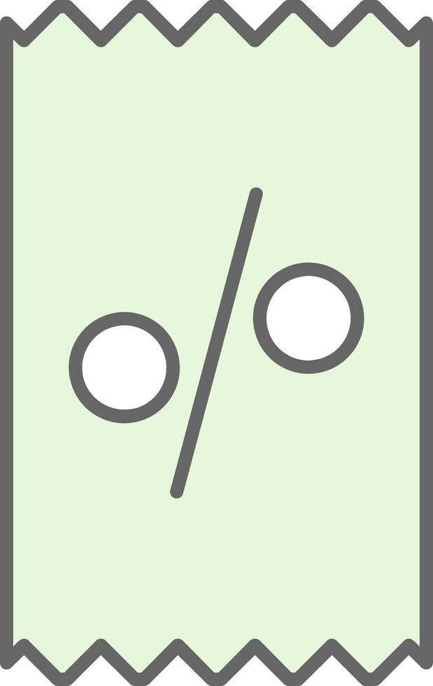 Ticket Fillay Icon vector