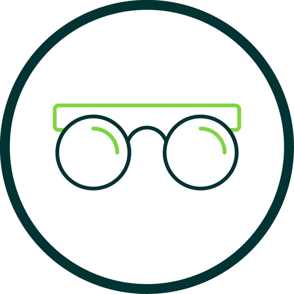 Clásico lentes línea circulo icono vector